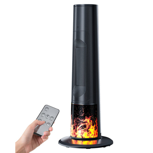 GenFlame Electric Fire Space Heater, 1500W PTC Ceramic Remote Timer Thermostat