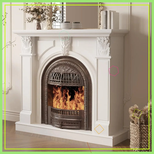 48-inch Electric Fireplace TV Stand with Mantel and Heater
