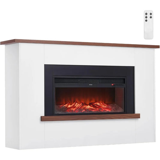 VEVOR 65.5 Inch Freestanding Electric Fireplace Heater with Mantel