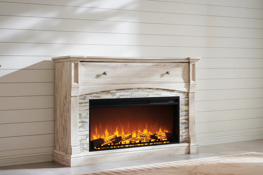 52 Inch Electric Fireplace Farmhouse Style Mantel