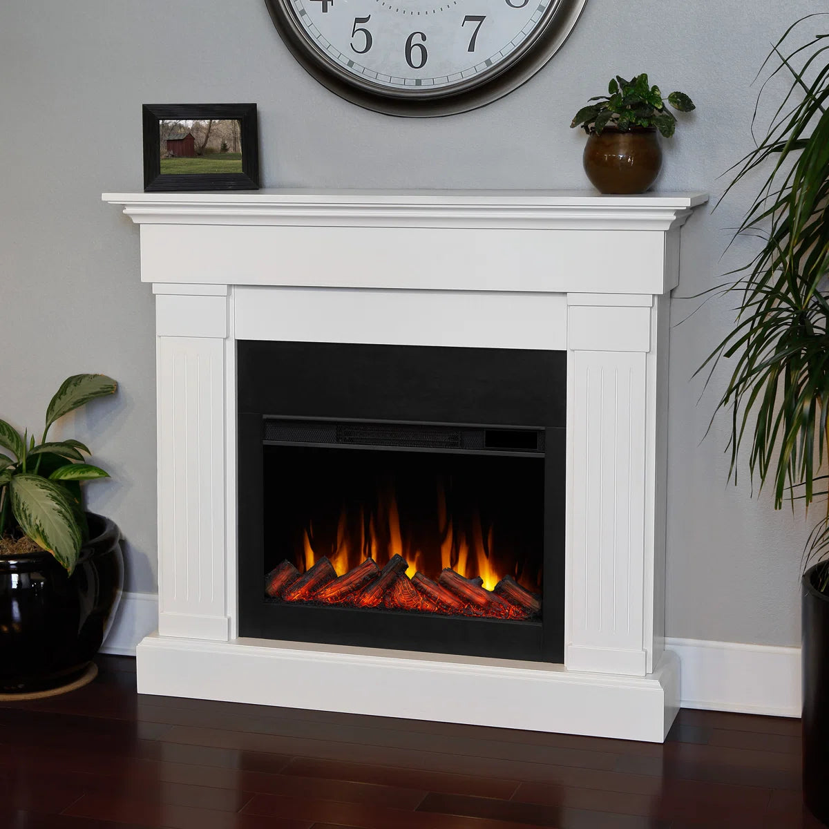 Real Flame Crawford 47 Inch Slim Electric Fireplace Mantel