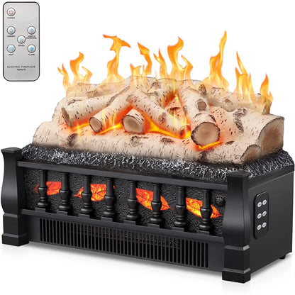 R.W.FLAME  20 Inch Electric Fireplace Log Set - Space Heater - Remote