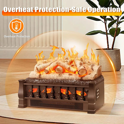 R.W.FLAME  20 Inch Electric Fireplace Log Set - Space Heater - Remote