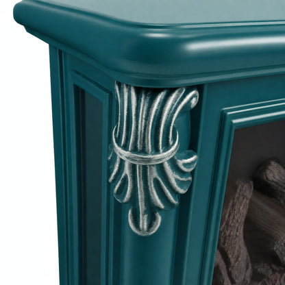 Astoria Grand 18 Inch Freestanding Electric Fireplace Mini European Vintage Space Heater