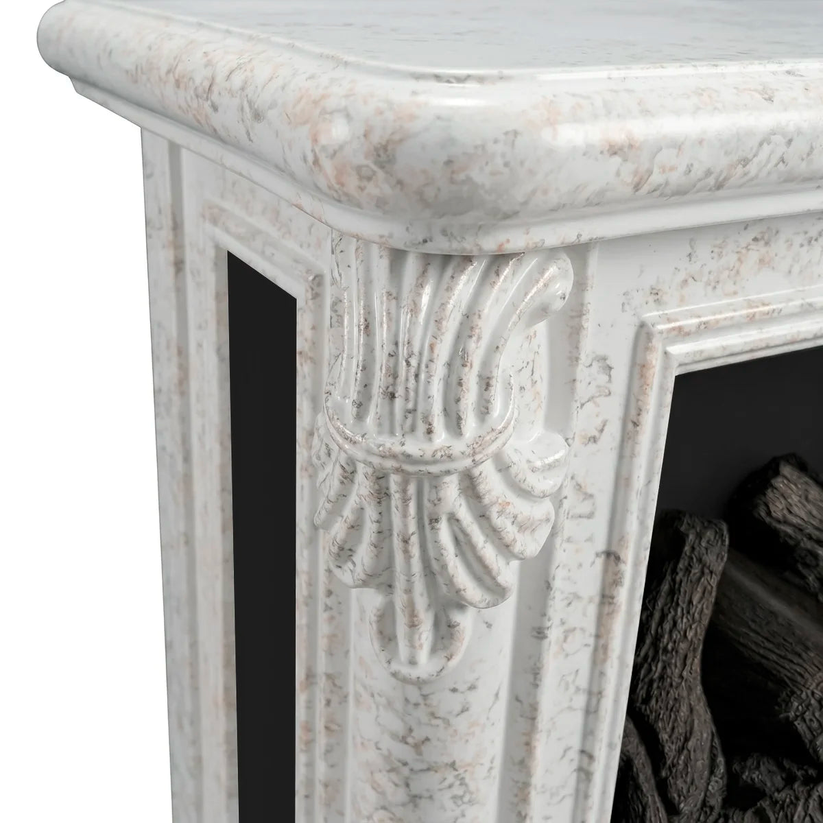 Astoria Grand 18 Inch Freestanding Electric Fireplace Mini European Vintage Space Heater