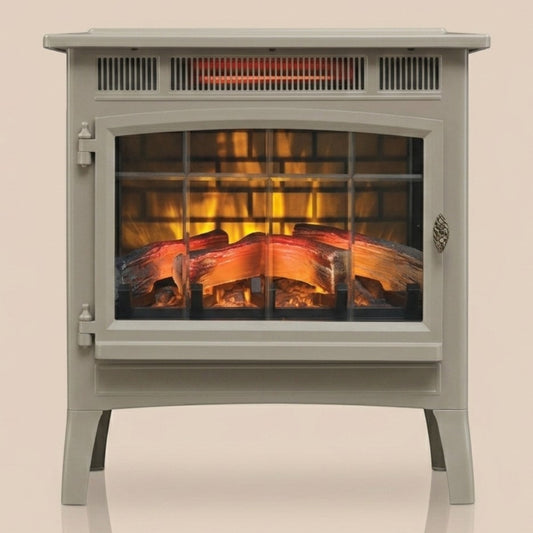 TruFlame 24 Inch Freestanding Electric Fireplace Stove Heater - 3D Flame Effect