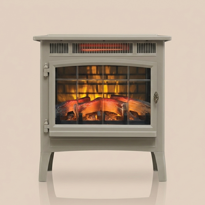 24 Inch Freestanding Electric Fireplace Stove Heater - 3D Flame Effect - EZ Ember