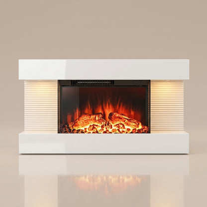 32 Inch Electric Fireplace Wall Mounted - 3 Sided - 1500W Heater - EZ Ember