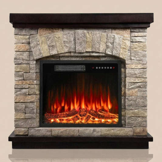 TruFlame 40 Inch - Electric Fireplace - Mantel - Freestanding Heater - Black