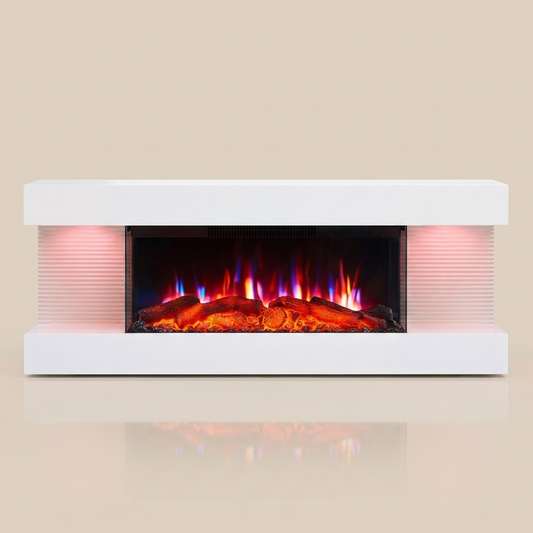 44 Inch Electric Fireplace Wall Mounted - 3 Sided - 1500W Heater Remote Control EZ Ember