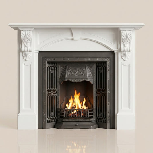 TruFlame 48 Inch Electric Fireplace Mantel - Heater - White