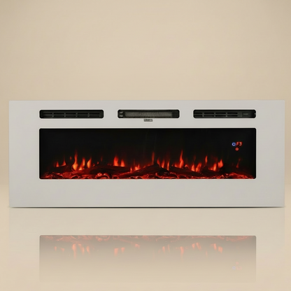 50 Inch Electric Fireplace Insert - Wall Mounted - 3 Flame Colors - Just Blaze