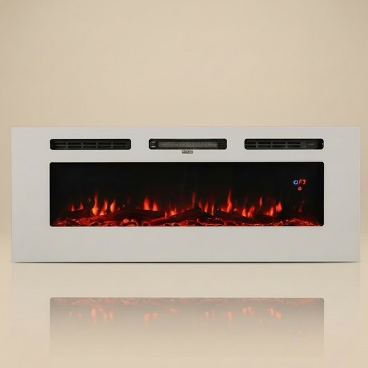 50 Inch Electric Fireplace Insert - Wall Mounted - 3 Flame Colors - Just Blaze