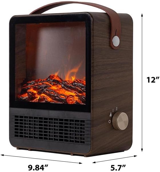 Hearth Electric Fireplace Portable Space Heater with 3D Flame Effect | 1500W