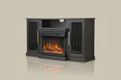 59 Inch Electric Fireplace LED TV Stand - 3 Sided