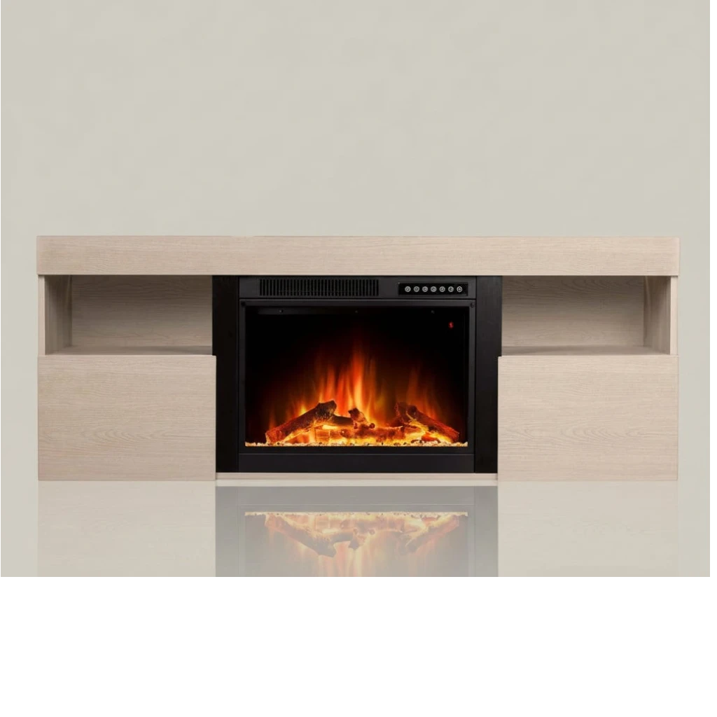 COWSAR Vaneta 60in TV Stand with Electric Fireplace