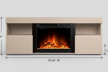 59 Inch Electric Fireplace TV Stand - COWSAR Vaneta