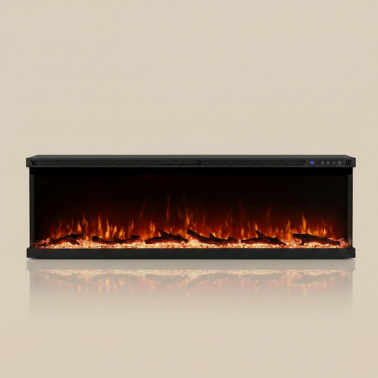 60 Inch Electric Fireplace Insert Wall Mount 3 Sided- with Remote Control - EZ Ember