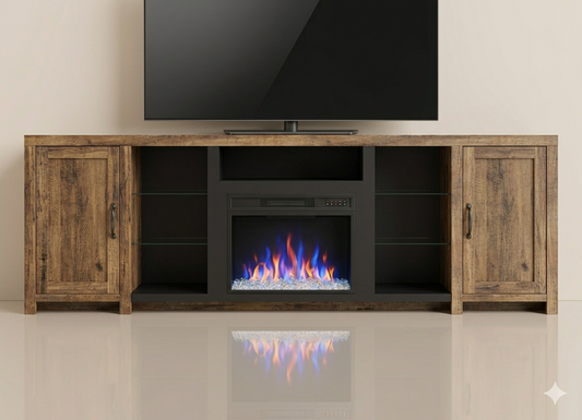 70-inch LED -  Electric Fireplace TV Stand - for 75-inch TVs - EZ Ember