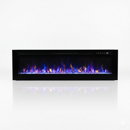 72 Inch Ultra Thin Electric Fireplace Insert Wall Mounted or Freestanding - Heater - EZ Ember