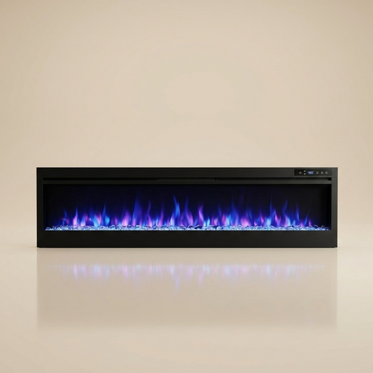 72 Inch Ultra Thin Electric Fireplace Insert Wall Mounted or Freestanding - Heater - EZ Ember