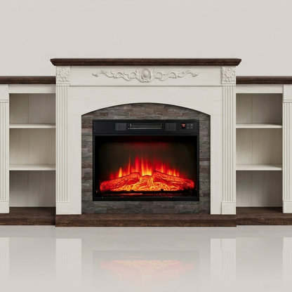 72 Inch Electric Fireplace TV Stand Entertainment Center - White - EZ Ember