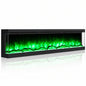 Studio 80 Inch 3-Sided Electric Fireplace Insert - 8-Color Realistic Flames - Remote 750W/1500W Heater - Safe ETL Certified