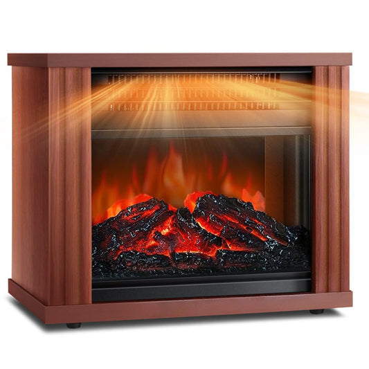 Airo Comfort Portable Electric Fireplace Space Heater – 1500W With 3D Realistic Dancing Flame Effect