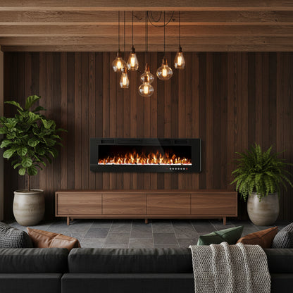 Ellis (30", 36", 42", 50", 60", 72") Electric Fireplaces Recessed Wall Mounted