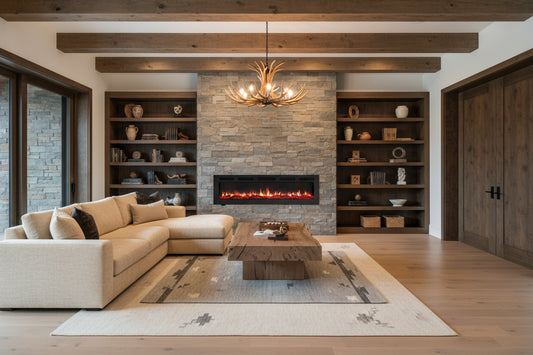 Carsten 60 Inch 3-in-1 Electric Fireplace Insert - Adjustable Color Flames - Fire Cracking Sound