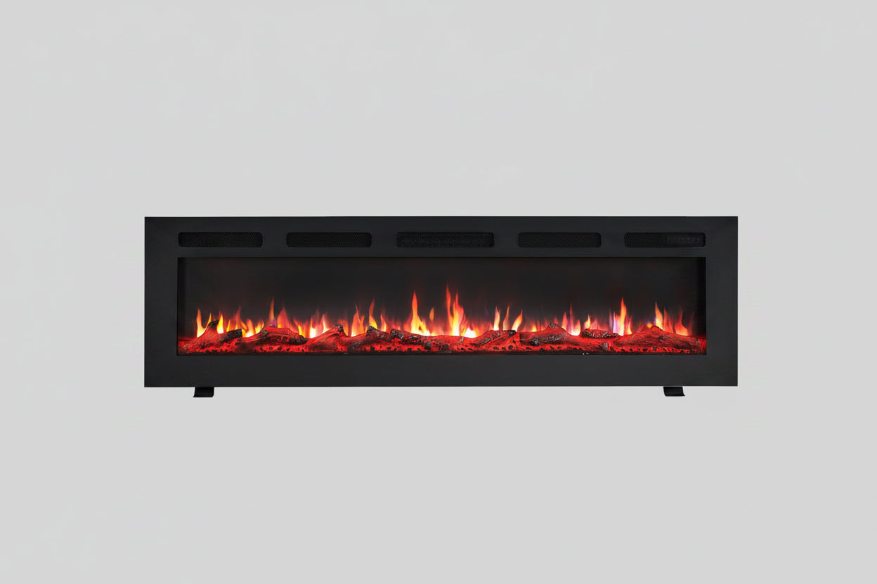 Carsten 60 Inch 3-in-1 Electric Fireplace Insert - Adjustable Color Flames - Fire Cracking Sound
