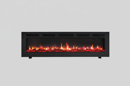 Carsten 60 Inch 3-in-1 Electric Fireplace Insert - Adjustable Color Flames - Fire Cracking Sound