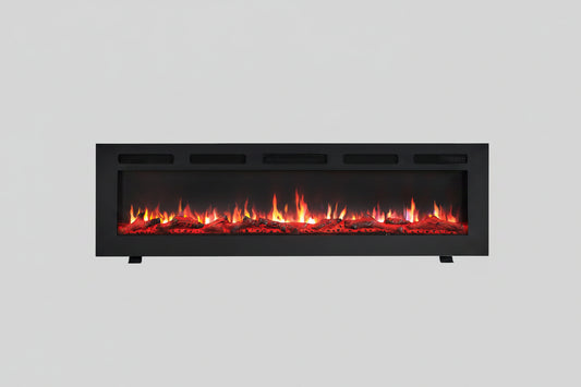 Carsten 60 Inch 3-in-1 Electric Fireplace Insert - Adjustable Color Flames - Fire Cracking Sound