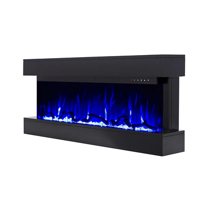 Chesmont 50 Inch 3-Sided Wall Mount Electric Fireplace - Smart