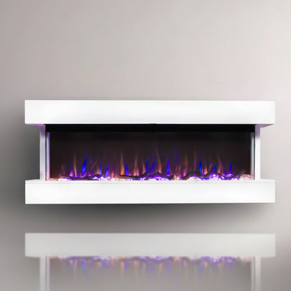 Chesmont 50 Inch 3-Sided Wall Mount Electric Fireplace - Smart