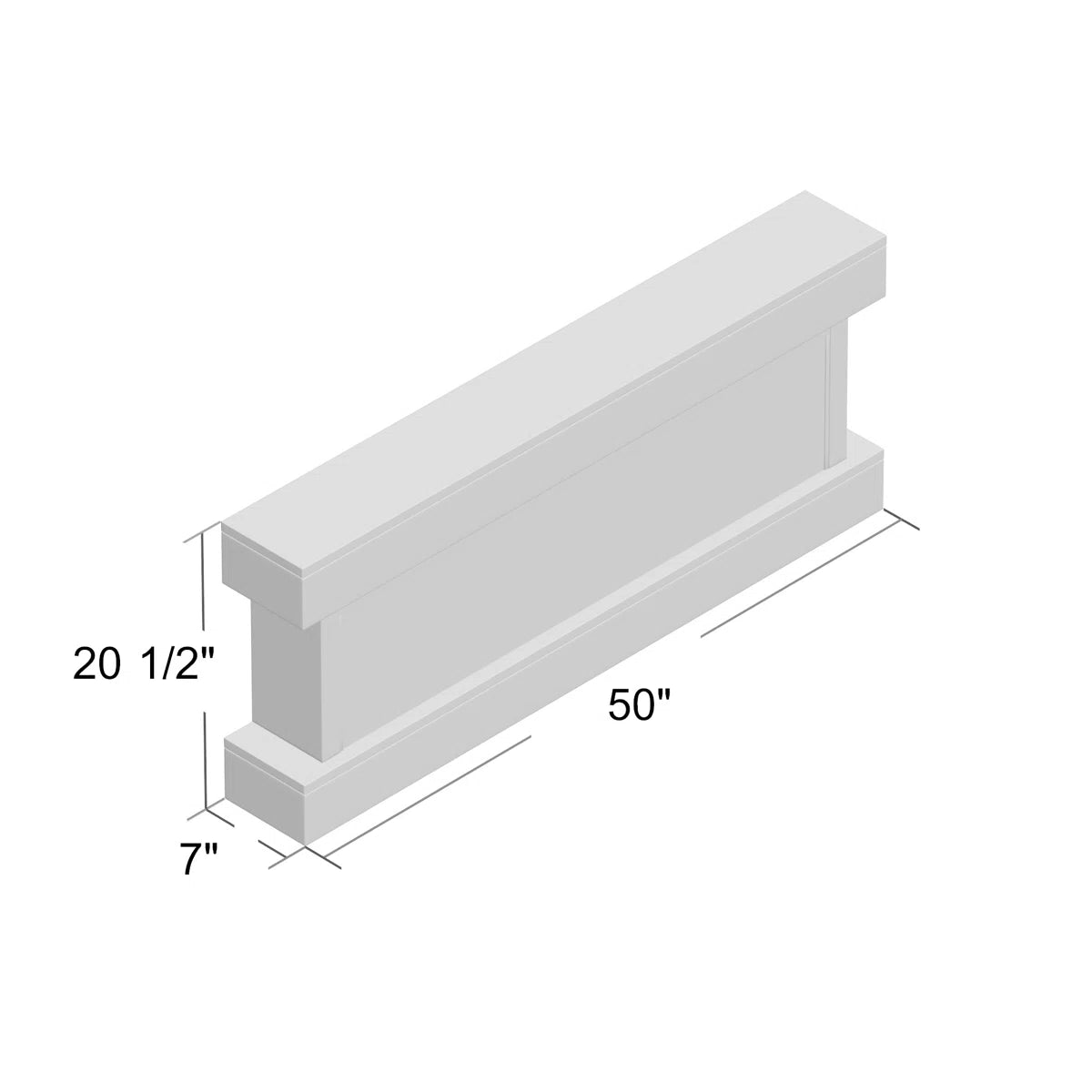 Chesmont 50 Inch 3-Sided Wall Mount Electric Fireplace - Smart