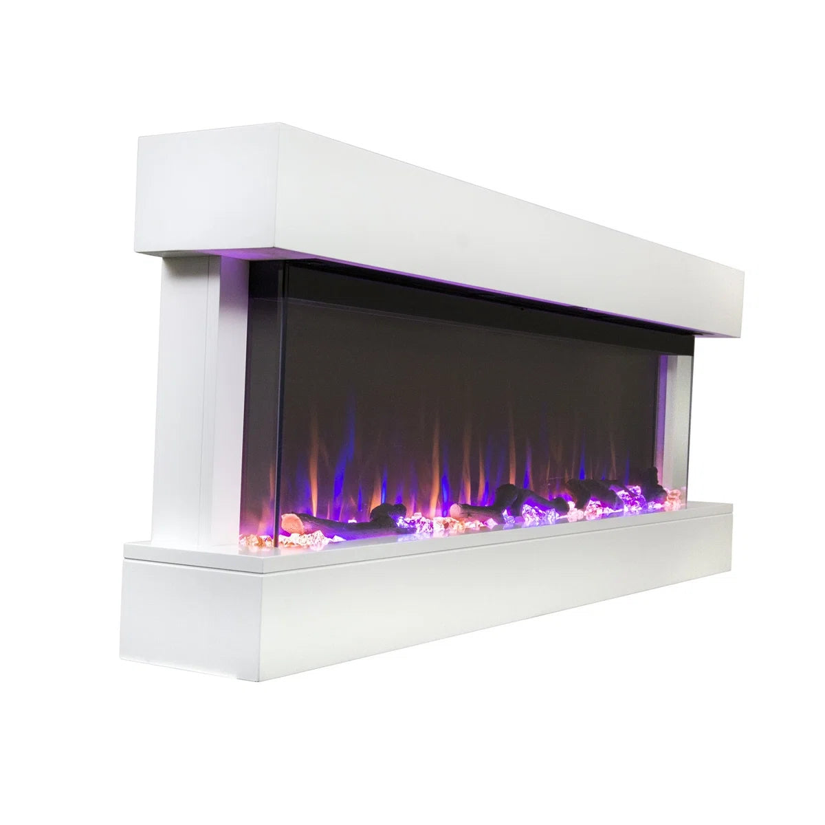 Chesmont 50 Inch 3-Sided Wall Mount Electric Fireplace - Smart