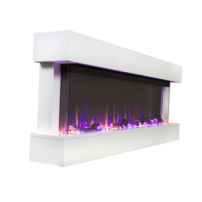 Chesmont 50 Inch 3-Sided Wall Mount Electric Fireplace - Smart