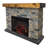 Country Living Dixson Stone 55 Inch Electric Fireplace Brick Mantel