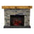 Country Living Dixson Stone 55 Inch Electric Fireplace Brick Mantel