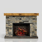 Country Living Dixson Stone 55 Inch Electric Fireplace Brick Mantel
