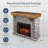 Country Living Glenbrook River Rock 55 Inch Electric Fireplace Mantel - Stone