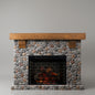 Country Living Glenbrook River Rock 55 Inch Electric Fireplace Mantel - Stone