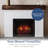 Country Living Jackson 55 Inch Electric Fireplace Mantel - White Brick