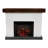 Country Living Jackson 55 Inch Electric Fireplace Mantel - White Brick