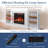 Country Living Belhaven 74 Inch Bookcase - Smart Electric Fireplace Mantel - Heater