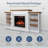 Country Living Belhaven 74 Inch Bookcase - Smart Electric Fireplace Mantel - Heater