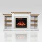 Country Living Belhaven 74 Inch Bookcase - Smart Electric Fireplace Mantel - Heater