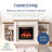 Country Living Belhaven 74 Inch Bookcase - Smart Electric Fireplace Mantel - Heater