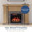 Country Living Graham 55 Inch Mantel - Smart Electric Fireplace Heater - W/Remote